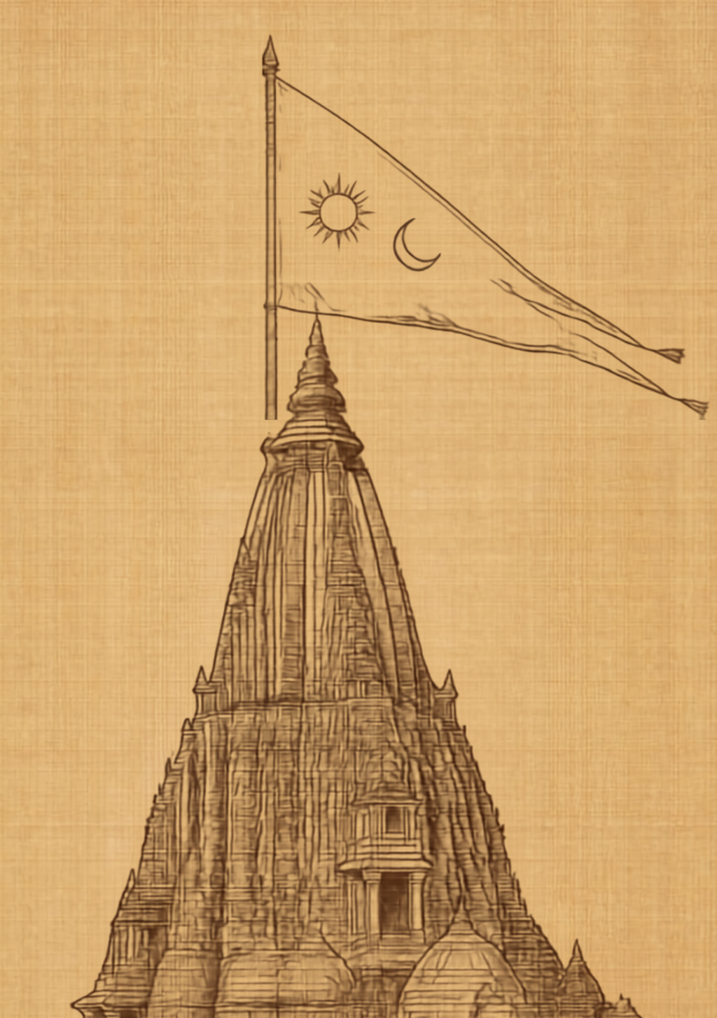 Dwarkadhish The Fifty-Two Yards artwork detail from the exact approved master artwork by Syahi Threads