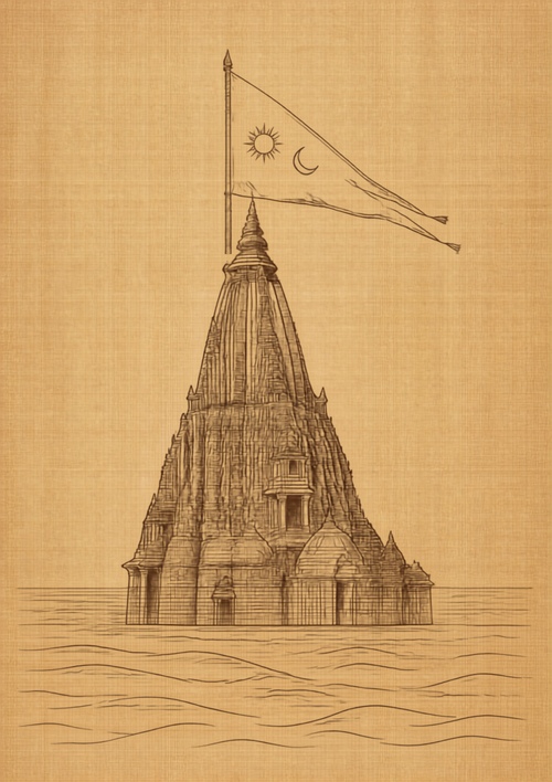 Dwarkadhish The Fifty-Two Yards exact approved master artwork by Syahi Threads