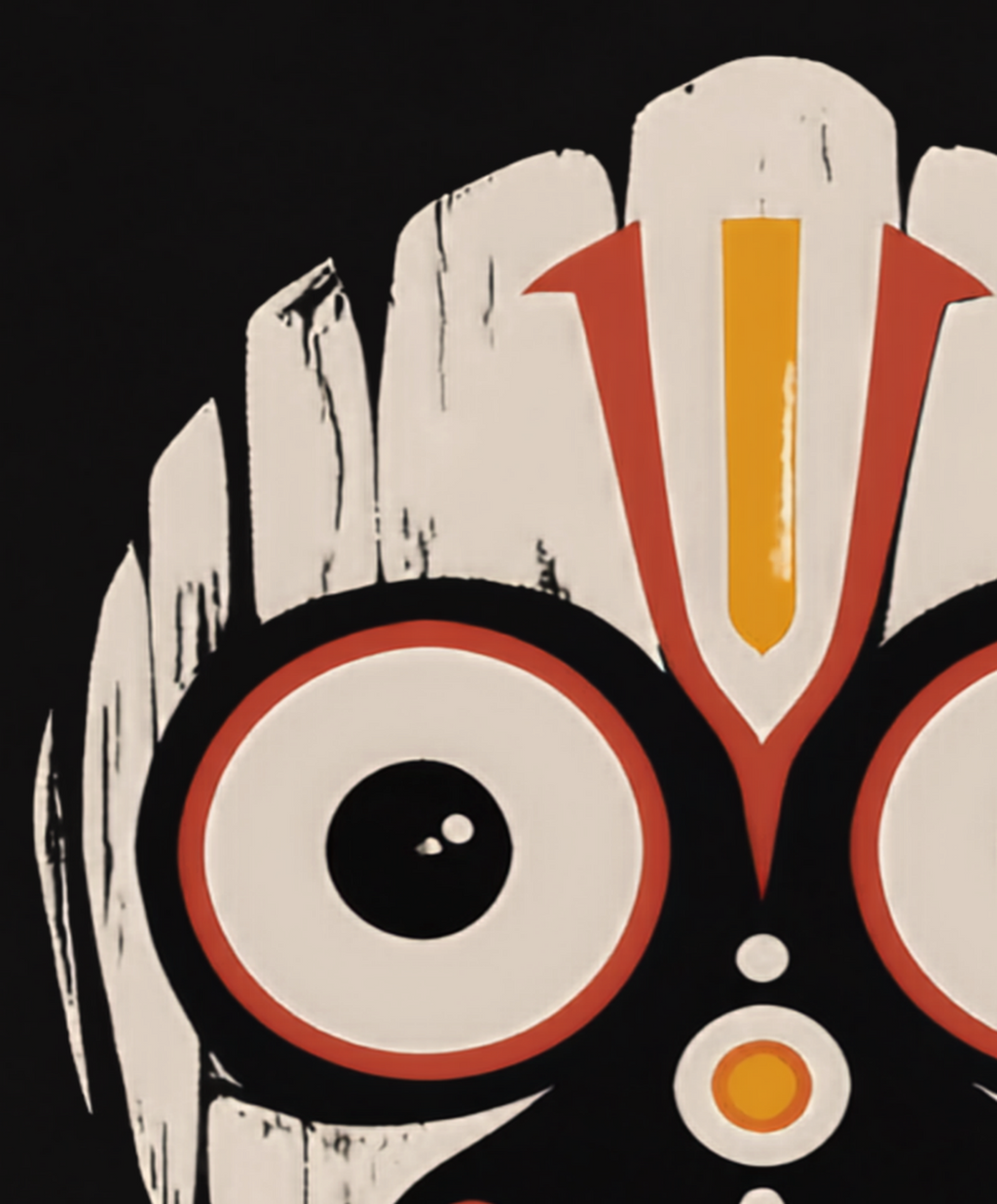 Jagannath The Cosmic Eyes artwork detail from Syahi Threads master artwork