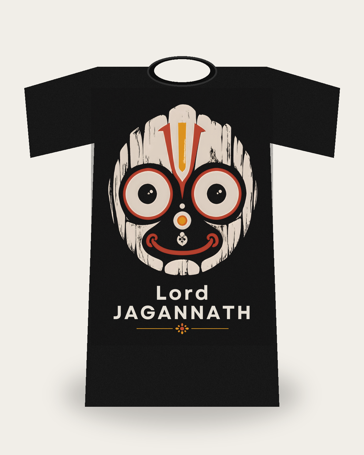 Jagannath The Cosmic Eyes T-shirt clean front product mockup by Syahi Threads