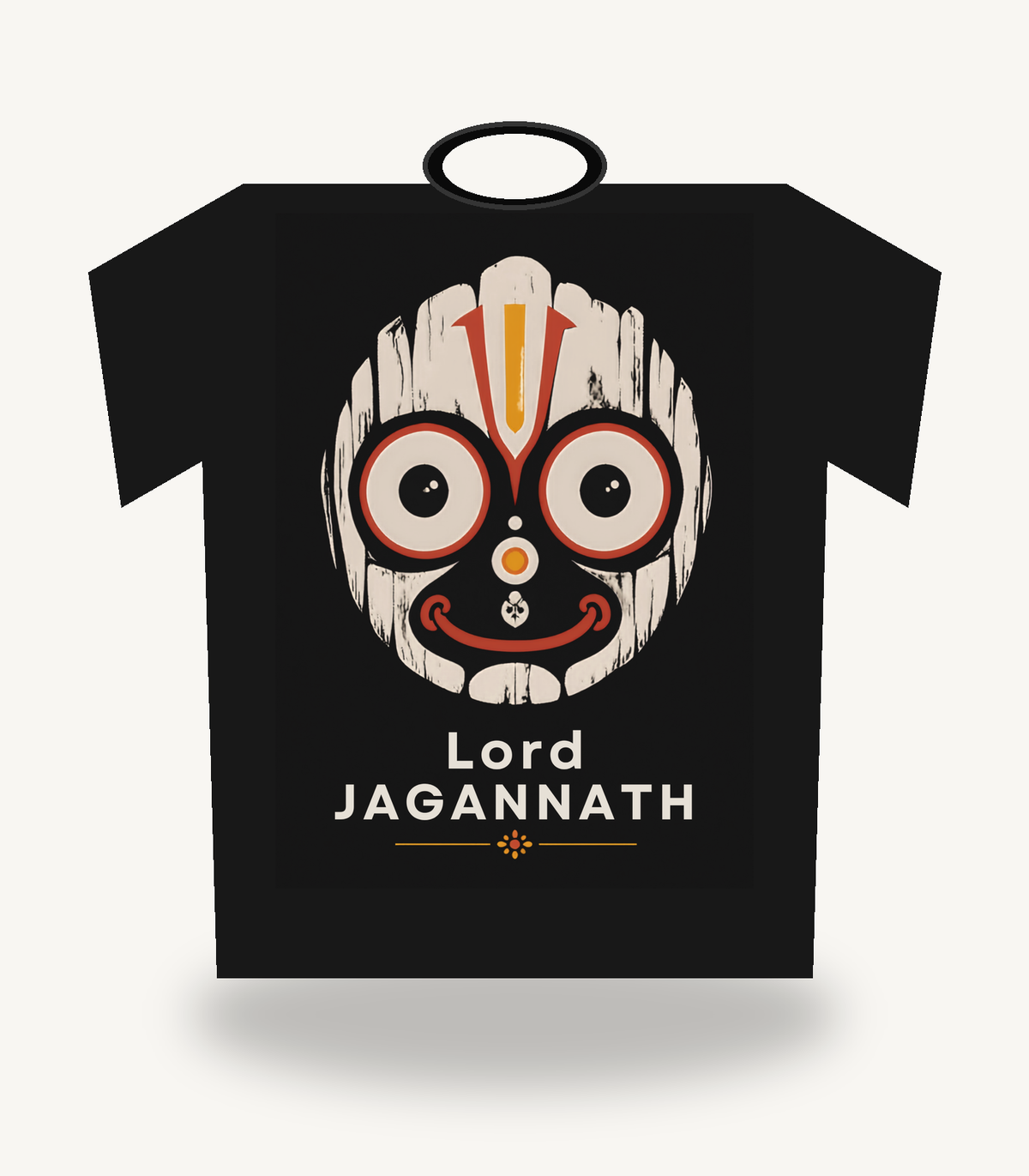 Jagannath The Cosmic Eyes T-shirt studio front mockup by Syahi Threads