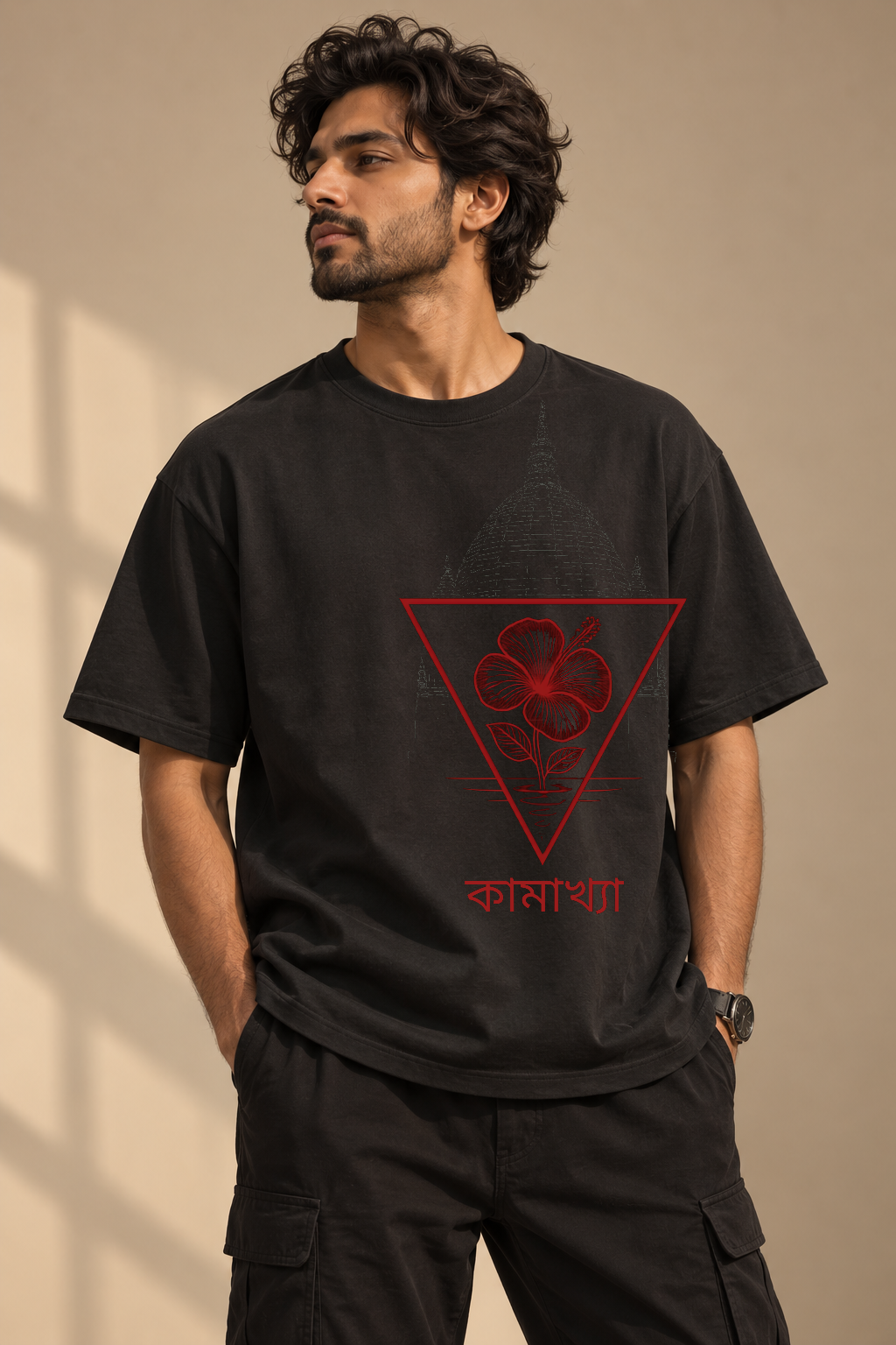 Kamakhya The Bleeding Stone T-shirt model mockup by Syahi Threads