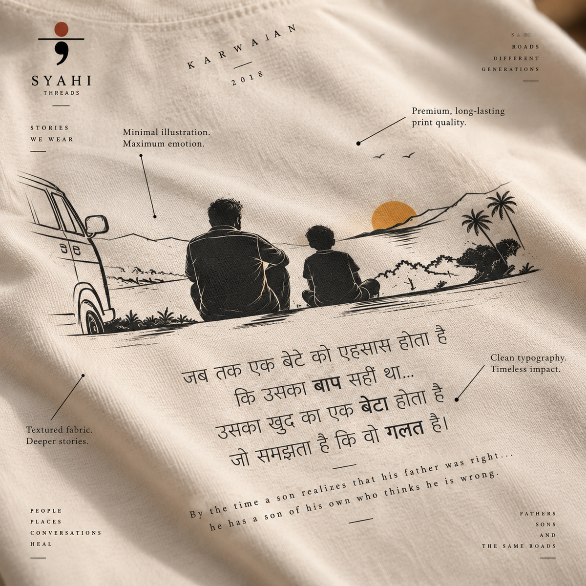 Karwaan Syahi Editions T-shirt artwork print detail