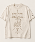 Love Aaj Kal 2009 Syahi Threads prayer artwork T-shirt studio flat lay
