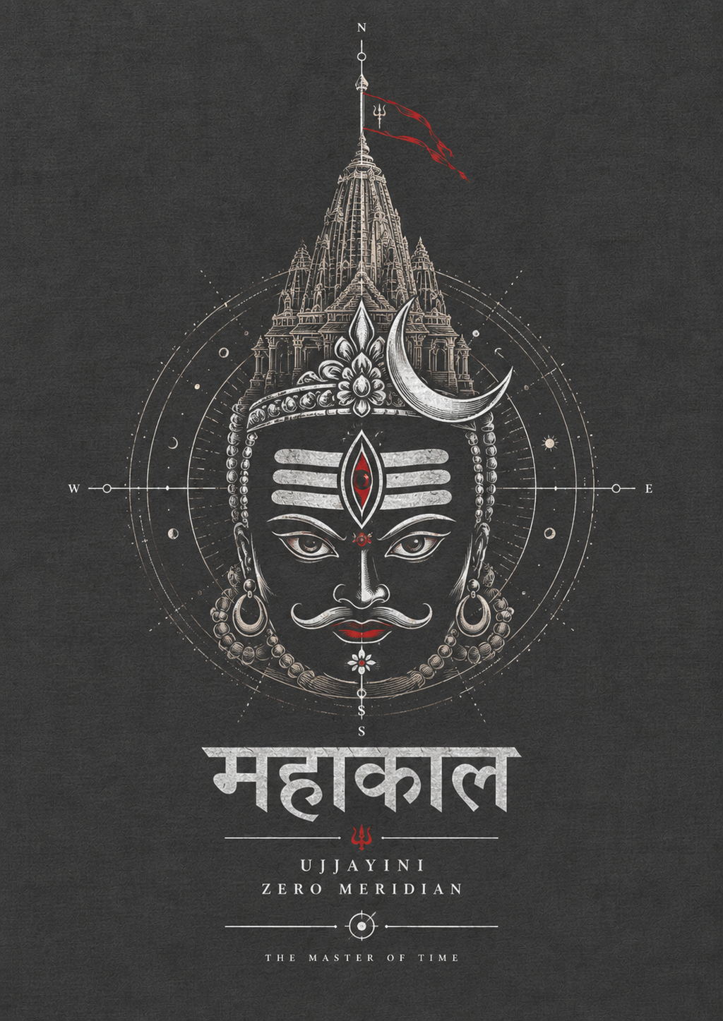 Mahakaleshwar The Master of Time approved devotional master artwork by Syahi Threads